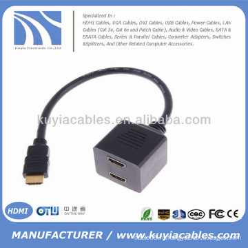 HDMI мужчины на 2 HDMI Женский Splitter кабель-переходник